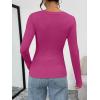 image:imageTrendy Queen Womens Long Sleeve TShirts Basic Crop Tops 2026 Spring Fashion Outfits Going Out Winter ClothesRosered