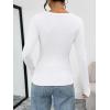 image:imageTrendy Queen Womens Long Sleeve TShirts Basic Crop Tops 2026 Spring Fashion Outfits Going Out Winter ClothesWhite