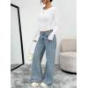 image:imageTrendy Queen Womens Long Sleeve TShirts Basic Crop Tops 2026 Spring Fashion Outfits Going Out Winter ClothesWhite