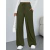 image:imageTrendy Queen Womens Lounge Pants Wide Leg Sweatpants Comfy Barrel Pajamas Pants Baggy Flowy 2025 Fashion Outfits with PocketsArmy Green