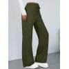 image:imageTrendy Queen Womens Lounge Pants Wide Leg Sweatpants Comfy Barrel Pajamas Pants Baggy Flowy 2025 Fashion Outfits with PocketsArmy Green