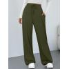 image:imageTrendy Queen Womens Lounge Pants Wide Leg Sweatpants Comfy Barrel Pajamas Pants Baggy Flowy 2025 Fashion Outfits with PocketsArmy Green