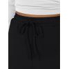 image:imageTrendy Queen Womens Lounge Pants Wide Leg Sweatpants Comfy Barrel Pajamas Pants Baggy Flowy 2025 Fashion Outfits with PocketsBlack