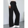 image:imageTrendy Queen Womens Lounge Pants Wide Leg Sweatpants Comfy Barrel Pajamas Pants Baggy Flowy 2025 Fashion Outfits with PocketsBlack