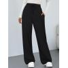 image:imageTrendy Queen Womens Lounge Pants Wide Leg Sweatpants Comfy Barrel Pajamas Pants Baggy Flowy 2025 Fashion Outfits with PocketsBlack
