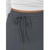 image:imageTrendy Queen Womens Lounge Pants Wide Leg Sweatpants Comfy Barrel Pajamas Pants Baggy Flowy 2025 Fashion Outfits with PocketsBlackgrey
