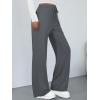 image:imageTrendy Queen Womens Lounge Pants Wide Leg Sweatpants Comfy Barrel Pajamas Pants Baggy Flowy 2025 Fashion Outfits with PocketsBlackgrey