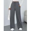 image:imageTrendy Queen Womens Lounge Pants Wide Leg Sweatpants Comfy Barrel Pajamas Pants Baggy Flowy 2025 Fashion Outfits with PocketsBlackgrey