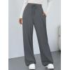 image:imageTrendy Queen Womens Lounge Pants Wide Leg Sweatpants Comfy Barrel Pajamas Pants Baggy Flowy 2025 Fashion Outfits with PocketsBlackgrey
