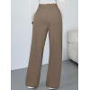 image:imageTrendy Queen Womens Lounge Pants Wide Leg Sweatpants Comfy Barrel Pajamas Pants Baggy Flowy 2025 Fashion Outfits with PocketsCoffee