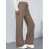 image:imageTrendy Queen Womens Lounge Pants Wide Leg Sweatpants Comfy Barrel Pajamas Pants Baggy Flowy 2025 Fashion Outfits with PocketsCoffee