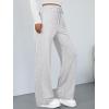 image:imageTrendy Queen Womens Lounge Pants Wide Leg Sweatpants Comfy Barrel Pajamas Pants Baggy Flowy 2025 Fashion Outfits with PocketsGrey