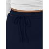 image:imageTrendy Queen Womens Lounge Pants Wide Leg Sweatpants Comfy Barrel Pajamas Pants Baggy Flowy 2025 Fashion Outfits with PocketsNavy