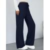 image:imageTrendy Queen Womens Lounge Pants Wide Leg Sweatpants Comfy Barrel Pajamas Pants Baggy Flowy 2025 Fashion Outfits with PocketsNavy