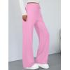 image:imageTrendy Queen Womens Lounge Pants Wide Leg Sweatpants Comfy Barrel Pajamas Pants Baggy Flowy 2025 Fashion Outfits with PocketsPink
