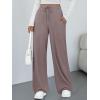 image:imageTrendy Queen Womens Lounge Pants Wide Leg Sweatpants Comfy Barrel Pajamas Pants Baggy Flowy 2025 Fashion Outfits with PocketsRose Taupe