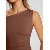 image:imageTrendy Queen Womens Off The Shoulder Crop Top Sleeveless Stretchy Bodycon Tank Y2K Fashion Sling TShirt for SummerBrown
