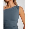 image:imageTrendy Queen Womens Off The Shoulder Crop Top Sleeveless Stretchy Bodycon Tank Y2K Fashion Sling TShirt for SummerHaze Blue