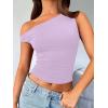 image:imageTrendy Queen Womens Off The Shoulder Crop Top Sleeveless Stretchy Bodycon Tank Y2K Fashion Sling TShirt for SummerPurple