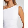 image:imageTrendy Queen Womens Off The Shoulder Crop Top Sleeveless Stretchy Bodycon Tank Y2K Fashion Sling TShirt for SummerWhite
