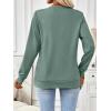 image:imageTrendy Queen Womens V Neck Long Sleeve Shirts Lightweight Thermal Pullover Tops Soft Cozy Fall Winter Casual Outfit 2025Green