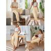 image:imageTrendy Queen Womens Wide Leg Pants Boho Summer Capri Palazzo Harem Casual Barrel Sweatpants Baggy Slacks with PocketsBeige