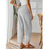 image:imageTrendy Queen Womens Wide Leg Pants Boho Summer Capri Palazzo Harem Casual Barrel Sweatpants Baggy Slacks with PocketsGrey
