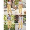 image:imageTrendy Queen Womens Wide Leg Pants Boho Summer Capri Palazzo Harem Casual Barrel Sweatpants Baggy Slacks with PocketsMustard