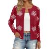 image:imageTrendy Queen Lightweight Cardigan Sweaters for WomenChristmas Red