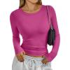 image:imageTrendy Queen Womens Long Sleeve TShirts Basic Crop Tops 2026 Spring Fashion Outfits Going Out Winter ClothesRosered