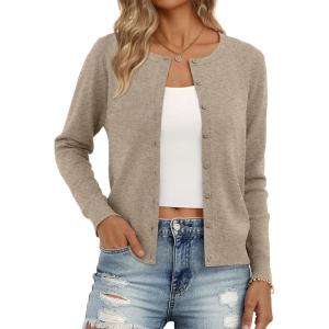 image:imageTrendy Queen Lightweight Cardigan Sweaters for WomenBrown