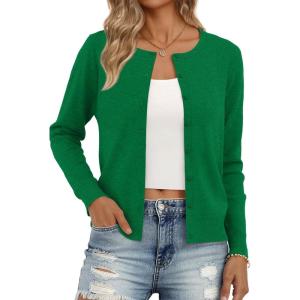 image:imageTrendy Queen Lightweight Cardigan Sweaters for WomenGreen