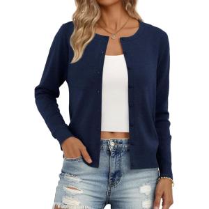 image:imageTrendy Queen Lightweight Cardigan Sweaters for WomenNavy