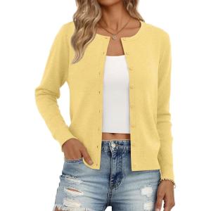 image:imageTrendy Queen Lightweight Cardigan Sweaters for WomenYellow