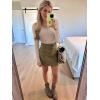 image:imageLUXVEER Long Sleeve Shirts for Women Lace V Neck Ribbed Fitted TShirt Dressy Business Casual Blouses 2026 Trendy Fall TopsBeige