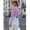 image:imageLUXVEER Long Sleeve Shirts for Women Lace V Neck Ribbed Fitted TShirt Dressy Business Casual Blouses 2026 Trendy Fall TopsLavender