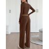 image:imageTrendy Queen 2 Piece Matching Lounge Sets for Women Fall Fashion Outfits 2026 Two Piece Travel Sweatsuits ClothesCoffee Brown