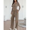 image:imageTrendy Queen 2 Piece Matching Lounge Sets for Women Fall Fashion Outfits 2026 Two Piece Travel Sweatsuits ClothesMocha