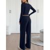 image:imageTrendy Queen 2 Piece Matching Lounge Sets for Women Fall Fashion Outfits 2026 Two Piece Travel Sweatsuits ClothesNavy