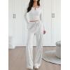 image:imageTrendy Queen 2 Piece Matching Lounge Sets for Women Fall Fashion Outfits 2026 Two Piece Travel Sweatsuits ClothesOat Grey