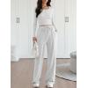 image:imageTrendy Queen 2 Piece Matching Lounge Sets for Women Fall Fashion Outfits 2026 Two Piece Travel Sweatsuits ClothesOat Grey
