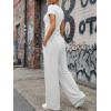 image:imageTrendy Queen Womens 2 Piece Sets Lounge Matching Set Cruise Casual Vacation Outfits Summer Wide Leg Pants Workout ClothesOatmeal Grey
