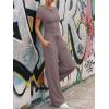 image:imageTrendy Queen Womens 2 Piece Sets Lounge Matching Set Cruise Casual Vacation Outfits Summer Wide Leg Pants Workout ClothesRose Taupe