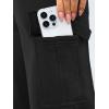 image:imageTrendy Queen Womens Cargo Sweatpants Wide Leg Workwear Pants with Pockets amp Elastic Waist Casual Joggers for TravelBlack