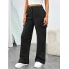 image:imageTrendy Queen Womens Cargo Sweatpants Wide Leg Workwear Pants with Pockets amp Elastic Waist Casual Joggers for TravelBlack