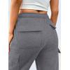 image:imageTrendy Queen Womens Cargo Sweatpants Wide Leg Workwear Pants with Pockets amp Elastic Waist Casual Joggers for TravelBlackgrey