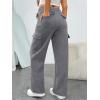 image:imageTrendy Queen Womens Cargo Sweatpants Wide Leg Workwear Pants with Pockets amp Elastic Waist Casual Joggers for TravelBlackgrey