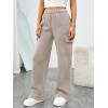 image:imageTrendy Queen Womens Cargo Sweatpants Wide Leg Workwear Pants with Pockets amp Elastic Waist Casual Joggers for TravelCoffeegrey