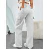 image:imageTrendy Queen Womens Cargo Sweatpants Wide Leg Workwear Pants with Pockets amp Elastic Waist Casual Joggers for TravelGrey