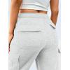 image:imageTrendy Queen Womens Cargo Sweatpants Wide Leg Workwear Pants with Pockets amp Elastic Waist Casual Joggers for TravelGrey